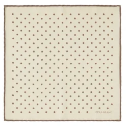 Viola Milano - Polka Dot Wool Lana Pocket Square - White/Taupe - Handmade in Italy - Luxury Exclusive Collection - Avvenice^ Ties & Bow Ties
