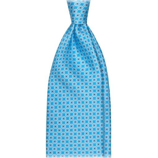 Viola Milano - Positano Floral Selftipped Silk Tie - Sky - Handmade in Italy - Luxury Exclusive Collection - Avvenice^ Ties & Bow Ties