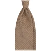 Viola Milano - Prince of Wales Untipped Linen Tie - Beige/Blue - Handmade in Italy - Luxury Exclusive Collection - Avvenice^ Ties & Bow Ties