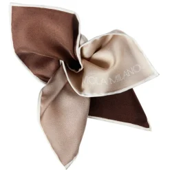 Viola Milano - Printed Solid Silk Pocket Square - Brown Shades - Handmade in Italy - Luxury Exclusive Collection - Avvenice^ Ties & Bow Ties