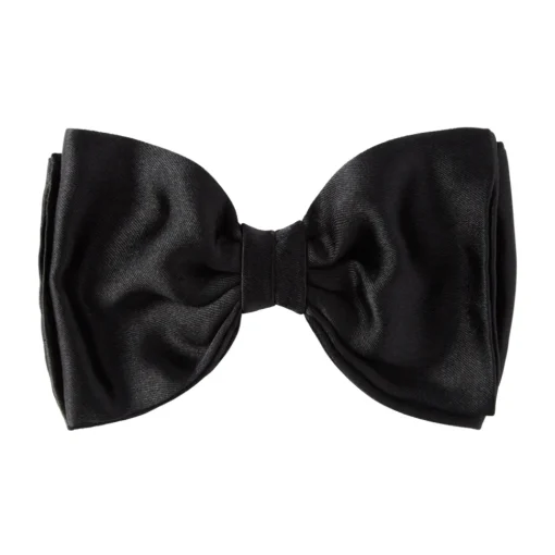 Viola Milano - Ready-Tie Grosgrain Bow-Tie - Black - Made in Italy - Luxury Exclusive Collection - Avvenice^ Ties & Bow Ties