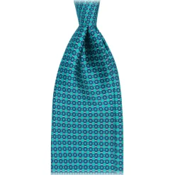 Viola Milano - Roman Chain Selftipped Italian Silk Tie - Turqouise Mix - Handmade in Italy - Luxury Exclusive Collection - Avvenice^ Ties & Bow Ties