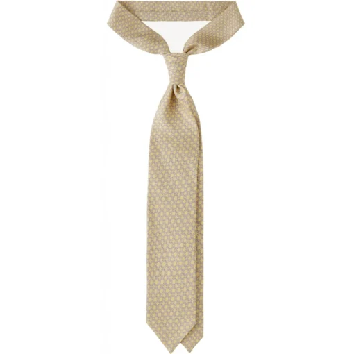 Viola Milano - Roman Maillon Selftipped Italian Silk Tie - Yellow - Handmade in Italy - Luxury Exclusive Collection - Avvenice