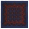 Viola Milano - Rosette Archive Printed Silk Pocket Square - Navy - Handmade in Italy - Luxury Exclusive Collection - Avvenice^ Ties & Bow Ties