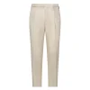 Viola Milano - Sartorial Cotton Pants with Side Adjusters - Ivory - Handmade in Italy - Luxury Exclusive Collection - Avvenice^ Trousers