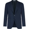 Viola Milano - Sartorial Half-lined Hopsack Blazer - Navy - Handmade in Italy - Luxury Exclusive Collection - Avvenice^ Jackets