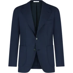 Viola Milano - Sartorial Half-lined Hopsack Blazer - Navy - Handmade in Italy - Luxury Exclusive Collection - Avvenice^ Jackets