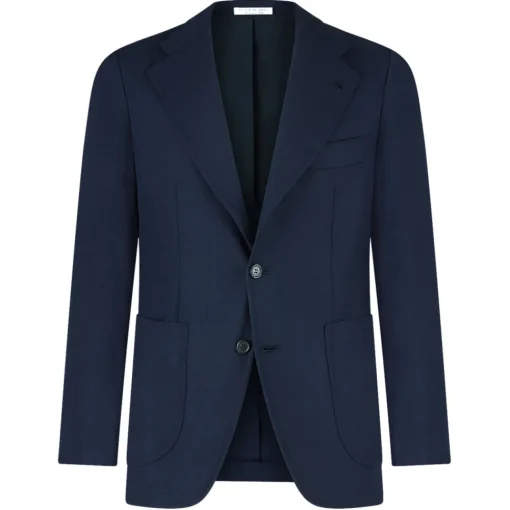 Viola Milano - Sartorial Half-lined Hopsack Blazer - Navy - Handmade in Italy - Luxury Exclusive Collection - Avvenice^ Jackets