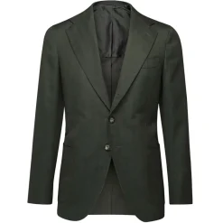 Viola Milano - Sartorial Half-lined Wool/Silk Blazer - Green - Handmade in Italy - Luxury Exclusive Collection - Avvenice^ Jackets