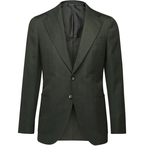 Viola Milano - Sartorial Half-lined Wool/Silk Blazer - Green - Handmade in Italy - Luxury Exclusive Collection - Avvenice^ Jackets