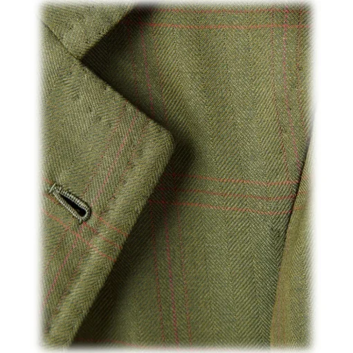 Viola Milano - Sartorial Half-lined Limited Sports Club Blazer - Green Check - Handmade in Italy - Luxury Exclusive Collection - Avvenice^ Jackets