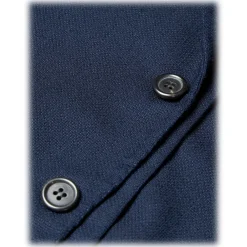 Viola Milano - Sartorial Half-lined Hopsack Blazer - Navy - Handmade in Italy - Luxury Exclusive Collection - Avvenice^ Jackets