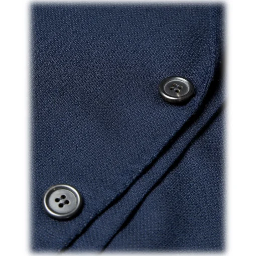 Viola Milano - Sartorial Half-lined Hopsack Blazer - Navy - Handmade in Italy - Luxury Exclusive Collection - Avvenice^ Jackets