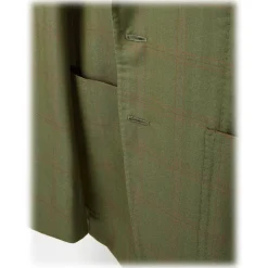 Viola Milano - Sartorial Half-lined Limited Sports Club Blazer - Green Check - Handmade in Italy - Luxury Exclusive Collection - Avvenice^ Jackets