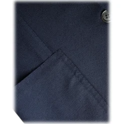 Viola Milano - Sartorial Half-lined Hopsack Blazer - Navy - Handmade in Italy - Luxury Exclusive Collection - Avvenice^ Jackets