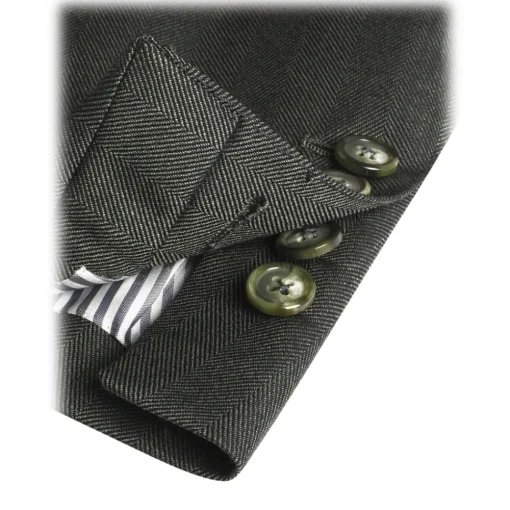 Viola Milano - Sartorial Half-lined Wool/Silk Blazer - Green - Handmade in Italy - Luxury Exclusive Collection - Avvenice^ Jackets