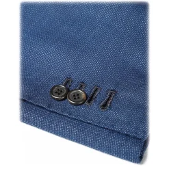 Viola Milano - Sartorial Half-lined Hopsack Blazer - Royal Blue - Handmade in Italy - Luxury Exclusive Collection - Avvenice