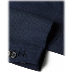 Viola Milano - Sartorial Half-lined Hopsack Blazer - Navy - Handmade in Italy - Luxury Exclusive Collection - Avvenice^ Jackets