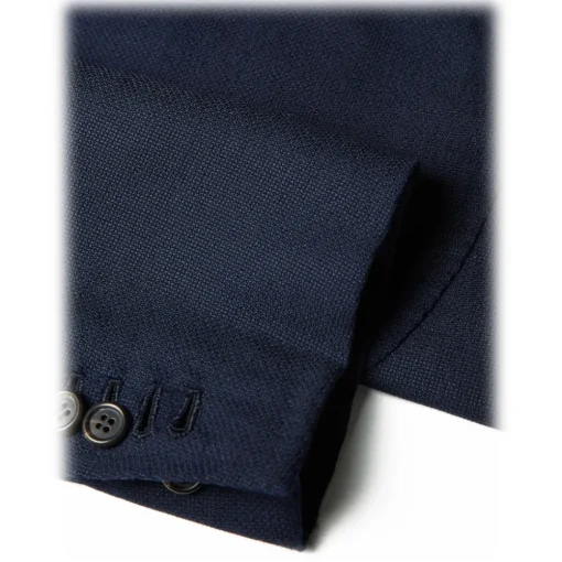 Viola Milano - Sartorial Half-lined Hopsack Blazer - Navy - Handmade in Italy - Luxury Exclusive Collection - Avvenice^ Jackets