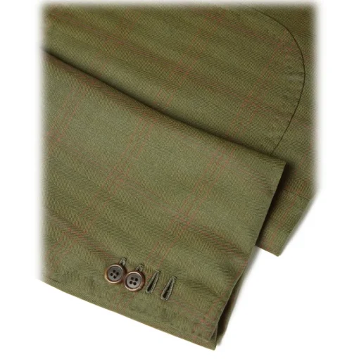 Viola Milano - Sartorial Half-lined Limited Sports Club Blazer - Green Check - Handmade in Italy - Luxury Exclusive Collection - Avvenice^ Jackets