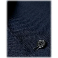 Viola Milano - Sartorial Half-lined Hopsack Blazer - Navy - Handmade in Italy - Luxury Exclusive Collection - Avvenice^ Jackets