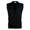 Viola Milano - Sleeveless Cashmere and Silk Cardigan - Forest - Handmade in Italy - Luxury Exclusive Collection - Avvenice^ Knitwears