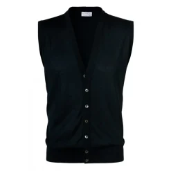 Viola Milano - Sleeveless Cashmere and Silk Cardigan - Forest - Handmade in Italy - Luxury Exclusive Collection - Avvenice^ Knitwears