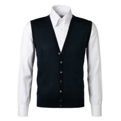 Viola Milano - Sleeveless Cashmere and Silk Cardigan - Forest - Handmade in Italy - Luxury Exclusive Collection - Avvenice^ Knitwears