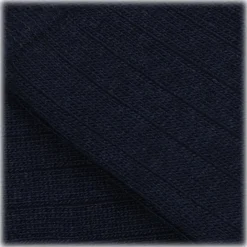 Viola Milano - Solid 100% Cashmere Over-The-Calf Socks - Navy - Handmade in Italy - Luxury Exclusive Collection - Avvenice