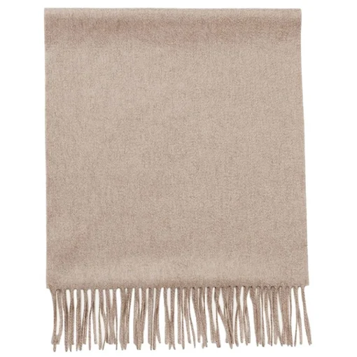 Viola Milano - Solid 100% Zibellino Cashmere Scarf - Sand - Handmade in Italy - Luxury Exclusive Collection - Avvenice