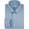 Viola Milano - Solid Carlo Riva Oxford/Linen Button-Down Shirt - Light Blue - Handmade in Italy - Luxury Exclusive Collection - Avvenice^ Shirts