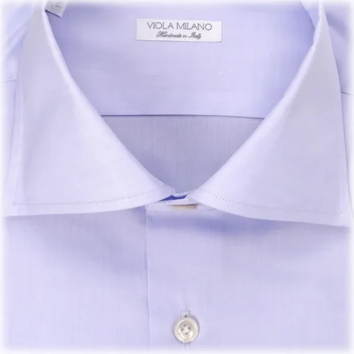 Viola Milano - Solid Color Shirt - Viola Blue - Handmade in Italy - Luxury Exclusive Collection - Avvenice^ Shirts