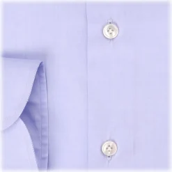 Viola Milano - Solid Color Shirt - Viola Blue - Handmade in Italy - Luxury Exclusive Collection - Avvenice^ Shirts