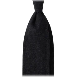 Viola Milano - Solid 7-fold Handrolled 100% Cashmere Tie - Charcoal - Handmade in Italy - Luxury Exclusive Collection - Avvenice^ Ties & Bow Ties