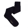 Viola Milano - Solid Over-the-Calf Cotton and Silk Socks - Navy - Handmade in Italy - Luxury Exclusive Collection - Avvenice^ Accessories
