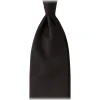 Viola Milano - Solid Woven Selftipped Silk Tie - Black - Handmade in Italy - Luxury Exclusive Collection - Avvenice