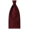 Viola Milano - Solid Woven Selftipped Silk Tie - Burgundy - Handmade in Italy - Luxury Exclusive Collection - Avvenice