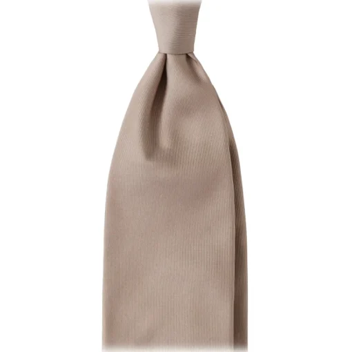 Viola Milano - Solid Woven Selftipped Silk Tie - Sand - Handmade in Italy - Luxury Exclusive Collection - Avvenice^ Ties & Bow Ties