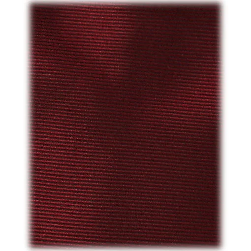Viola Milano - Solid Woven Selftipped Silk Tie - Burgundy - Handmade in Italy - Luxury Exclusive Collection - Avvenice