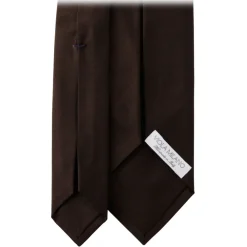 Viola Milano - Solid Woven Selftipped Silk Tie - Brown - Handmade in Italy - Luxury Exclusive Collection - Avvenice^ Ties & Bow Ties