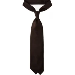 Viola Milano - Solid Woven Selftipped Silk Tie - Brown - Handmade in Italy - Luxury Exclusive Collection - Avvenice^ Ties & Bow Ties