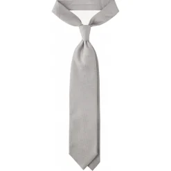 Viola Milano - Solid Woven Selftipped Silk Tie - Silver II - Handmade in Italy - Luxury Exclusive Collection - Avvenice^ Ties & Bow Ties