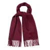 Viola Milano - Solid Zibellino Cashmere Scarf - Burgundy - Handmade in Italy - Luxury Exclusive Collection - Avvenice^ Scarves