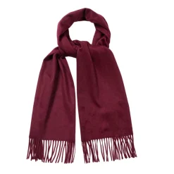 Viola Milano - Solid Zibellino Cashmere Scarf - Burgundy - Handmade in Italy - Luxury Exclusive Collection - Avvenice^ Scarves