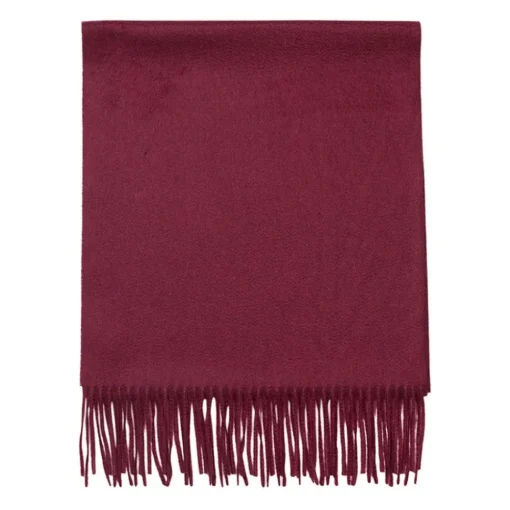 Viola Milano - Solid Zibellino Cashmere Scarf - Burgundy - Handmade in Italy - Luxury Exclusive Collection - Avvenice^ Scarves