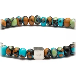 Viola Milano - Square Silver Gemstone Bracelet - Mix Color - Handmade in Italy - Luxury Exclusive Collection - Avvenice^ Bracelets