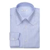 Viola Milano - Stripe American Oxford Shirt - Sea and White - Handmade in Italy - Luxury Exclusive Collection - Avvenice^ Shirts