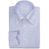 Viola Milano - Stripe Button-Down Collar Dress Shirt - Blue/White - Handmade in Italy - Luxury Exclusive Collection - Avvenice