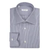 Viola Milano - Stripe Napoli Collar Shirt - Navy and White - Handmade in Italy - Luxury Exclusive Collection - Avvenice^ Shirts