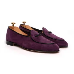 Viola Milano - Unlined Belgian Loafer - Purple - Handmade in Italy - Luxury Exclusive Collection - Avvenice^ Shoes